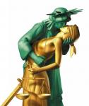 statue of liberty and justice kissing